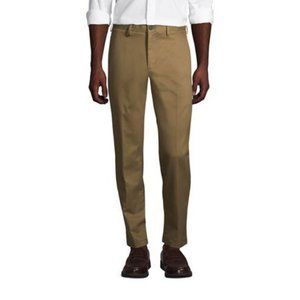 NWT LANDS' END MEN'S TAILORED FIT NO IRON CHINO PANTS COLOR BALSAM BARK 37